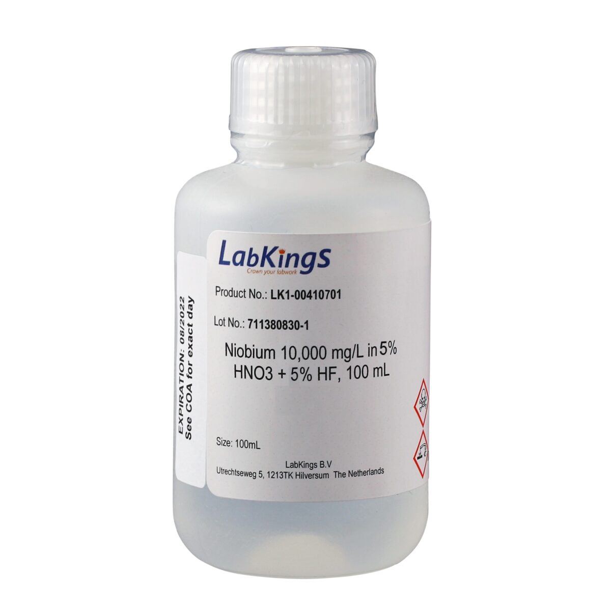 Niobium 10000 mg/L (Nb), 5% HNO3 + 5% HF, 100ml - Image 1