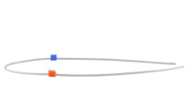 Orange-Blue PVC 2-stop tubing, 12 pack