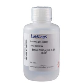 Erbium 1,000 mg/L, (Er2O3), 2% HNO3, 500ml