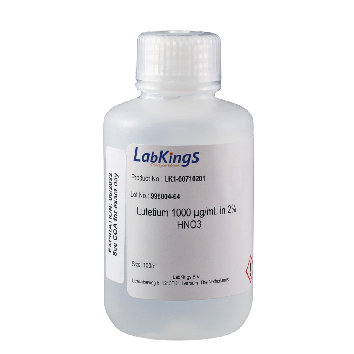 Lutetium 1,000 mg/L (Lu2O3), 2% HNO3, 100ml