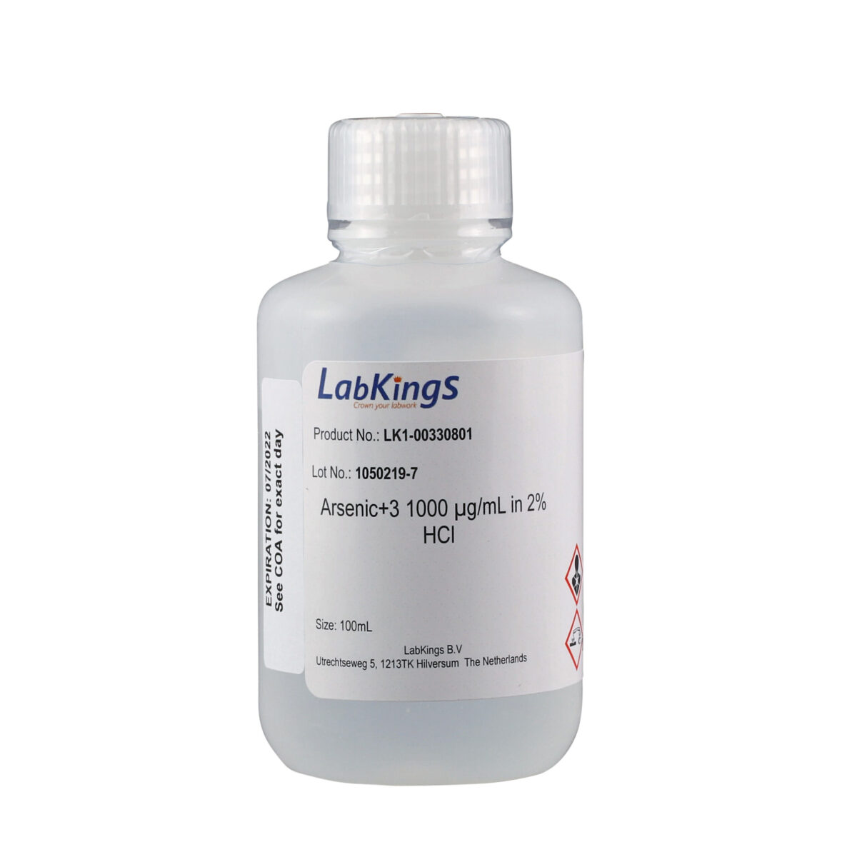 Arsenic+3 1000 μg/mL in 2% HCl, 100ml