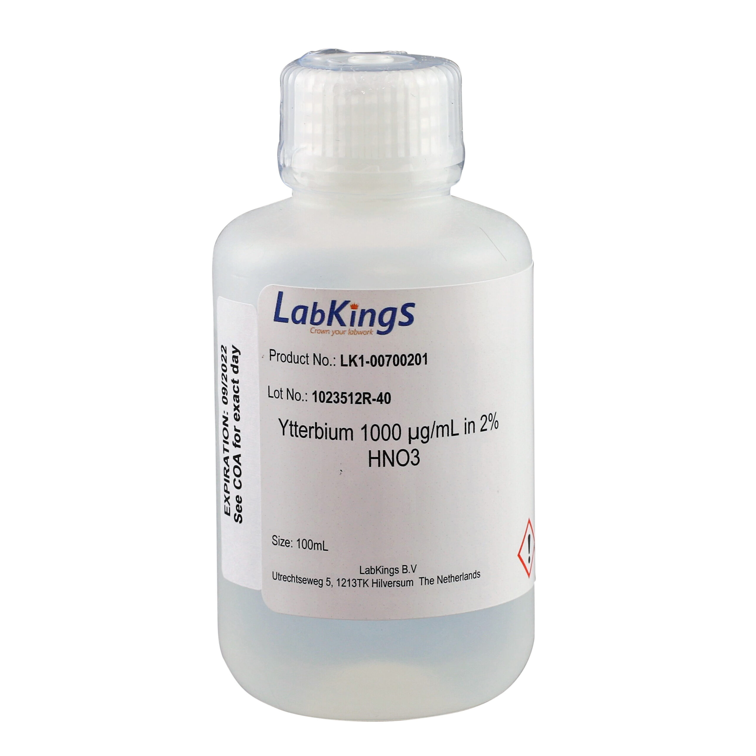 Ytterbium 1,000 mg/L (Yb2O3), 2% HNO3, 250ml Ytterbium 1,000 mg/L (Yb2O3), 2% HNO3, 250ml