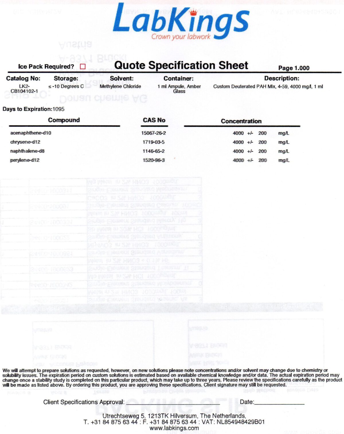 Custom Deuterated PAH Mix, 4-59, 1 ml