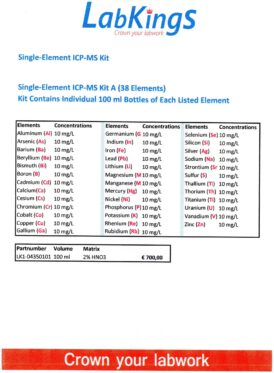 Single-Element ICP-MS Kit A, 100ml