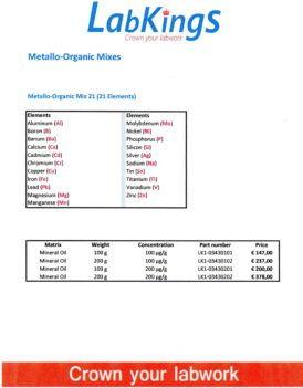 Metallo-Organic Mix 21, 100 ug/g, 100g