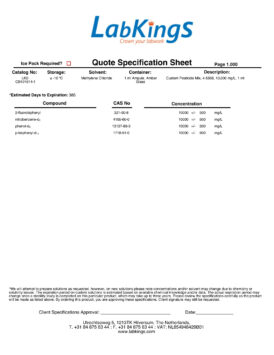 Custom Pesticide Mix, 4-5698, 10,000 mgL, 1 ml