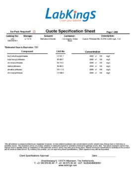 Custom Phthalate Mix, 6-2744, 2,000 mg/L, 1 ml