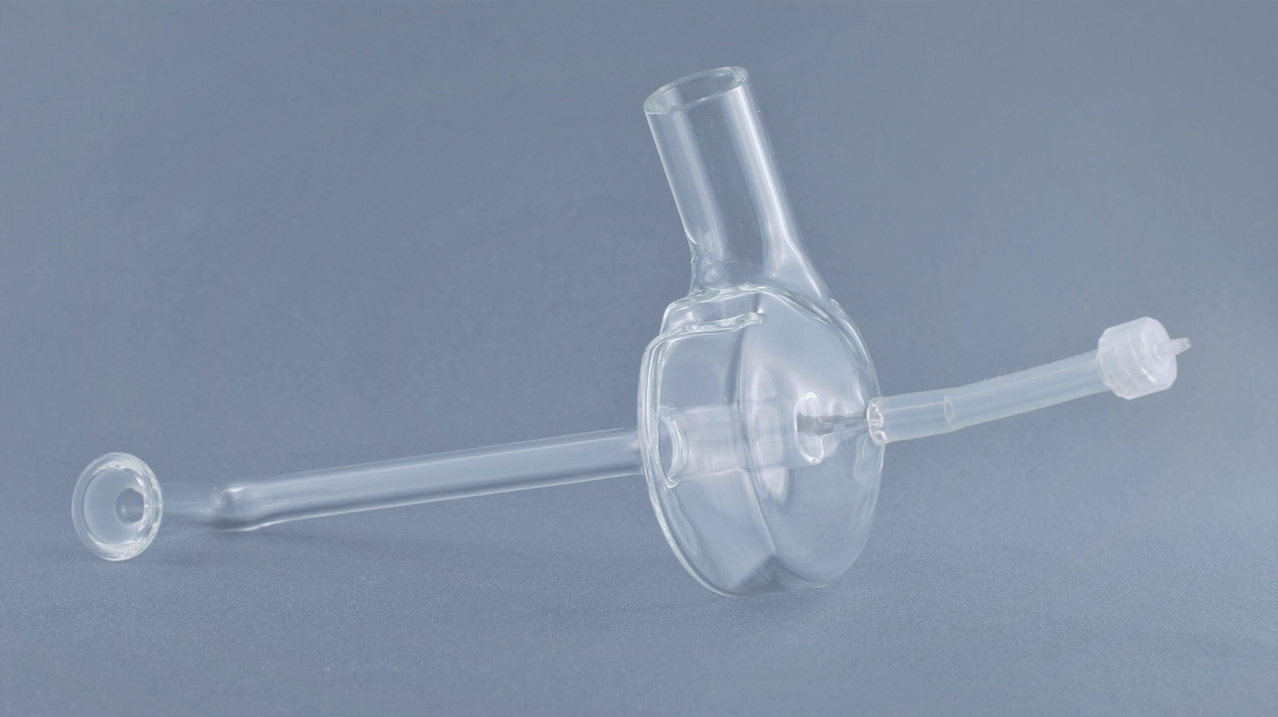 Cyclonic spray chamber, axial, knockout, fittings, 120-00461-1 Tyledyne-Leeman compatible