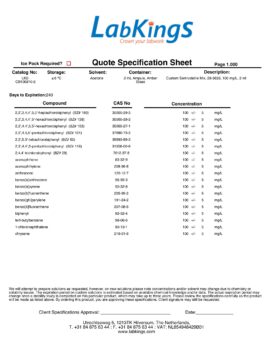 Custom Semivolatile Mix, 28-3626, 100 mg/L, 2 ml