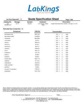 Custom Semivolatile Mix, 20-3627, 100 mg/L, 2 x 2 ml