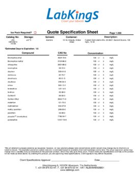 Custom Semivolatile Mix, 20-3627, Second Source, 100 mg/L, 10ml