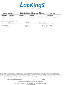 Custom Semivolatile Mix, 2-2757, 1,000 mg/L, 5 x 1 ml