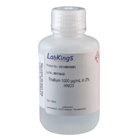Thallium 1,000 mg/L (Tl Metal), 2% HNO3, 100ml