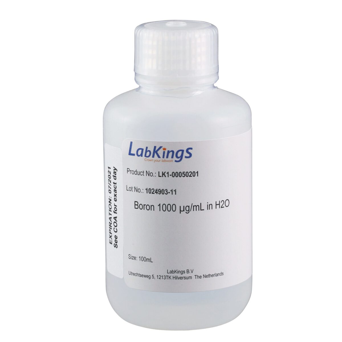 Boron 1,000 mg/L (H3BO3), H2O, 500ml