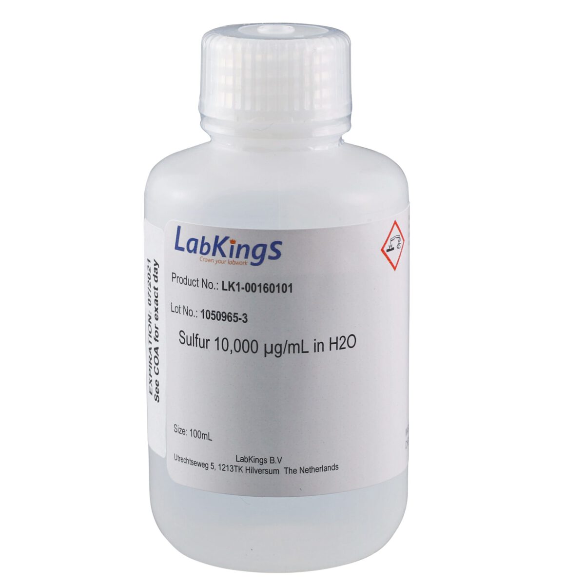 Sulfur 10,000 mg/L (H2SO4), H2O, 250ml