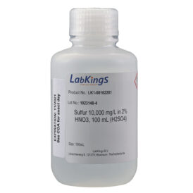 Sulfur 10,000 mg/L (H2SO4) in 2% HNO3, 100 mL