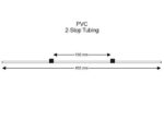 Black-Black PVC 2-stop tubing 12 Pack