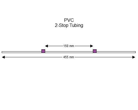 Purple-Purple PVC 2-stop tubing 12 Pack