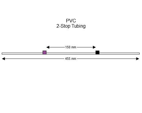 Purple-Black PVC 2-stop tubing 12 Pack
