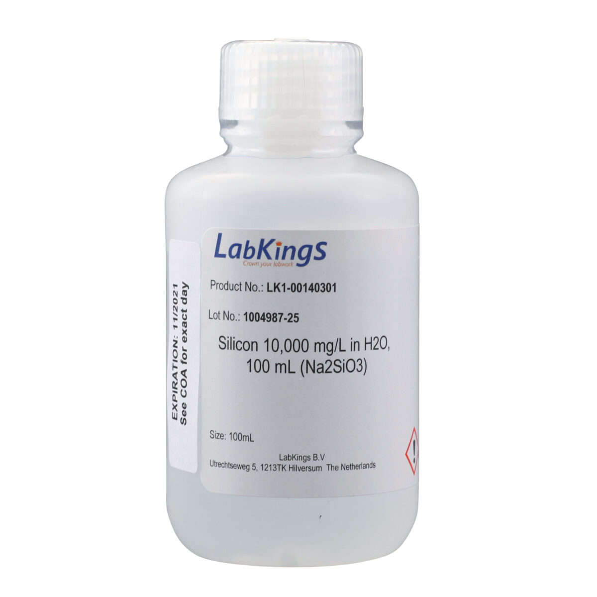Silicon 10,000 mg/L (Na2SiO3), H2O, 250ml