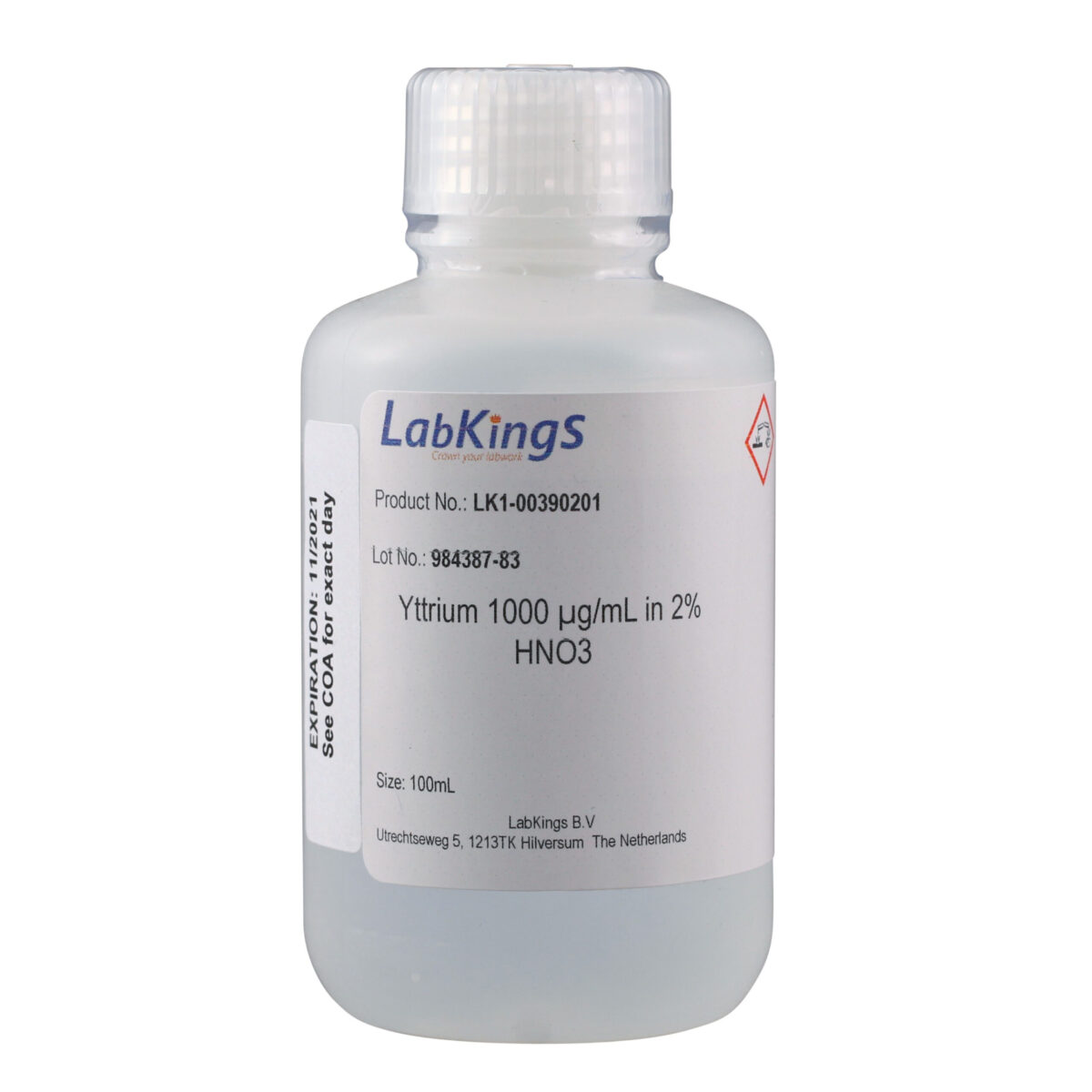 Yttrium 1,000 mg/L (Y2O3), 2% HNO3, 100ml