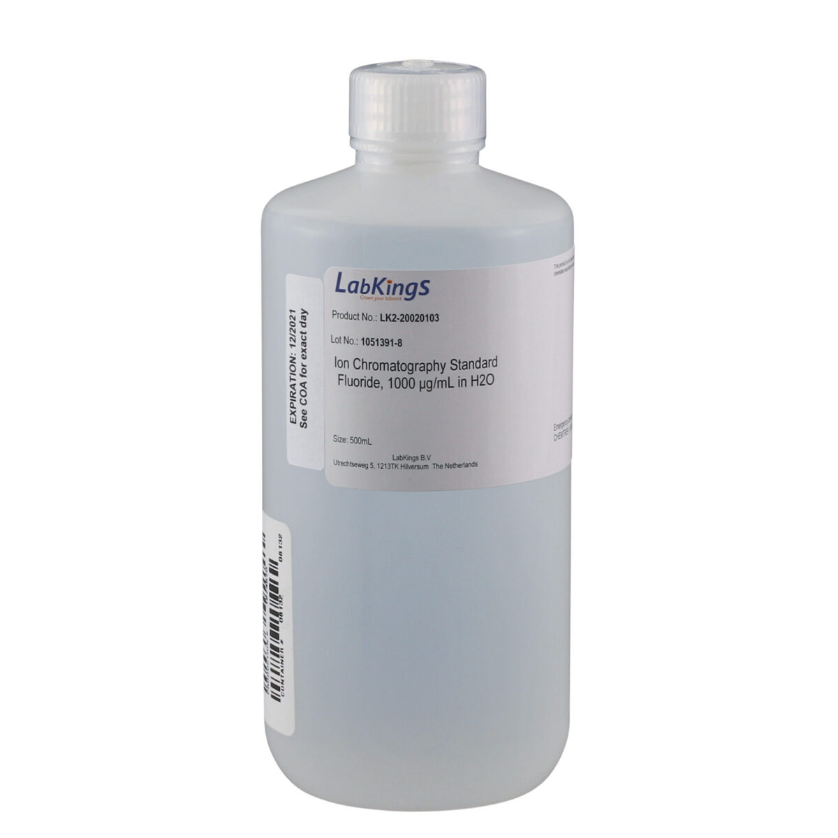 Fluoride, 1000 mg/L, Ion Chromatography Standard in H2O, 100mL