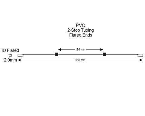 Flared PVC 2-Stop Tubing Black-Black