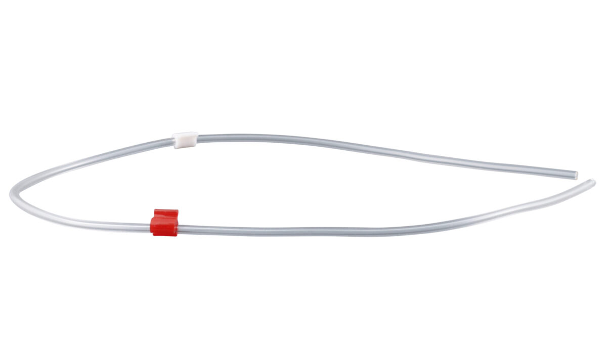 Flared PVC 2-Stop Tubing, White-Red