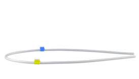 Flared PVC 2-Stop Tubing, Yellow-Blue