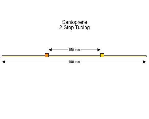 Flared Pharmaprene 2-stop tubing Orange-Yellow