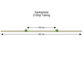 Flared Santoprene 2-stop tubing Green-Green
