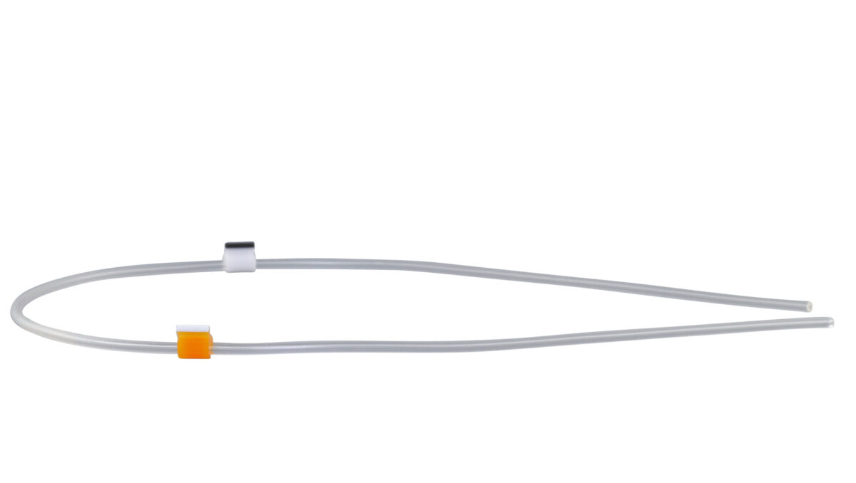 Flared silicone 2-stop tubing Orange- White