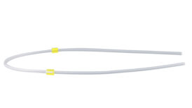 Flared silicone 2-stop tubing Yellow-Yellow 12 Pack