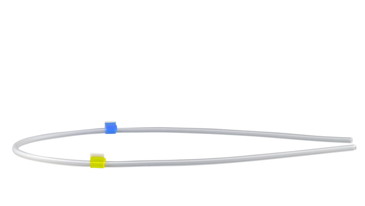 Flared silicone 2-stop tubing Yellow-Blue 12 Pack