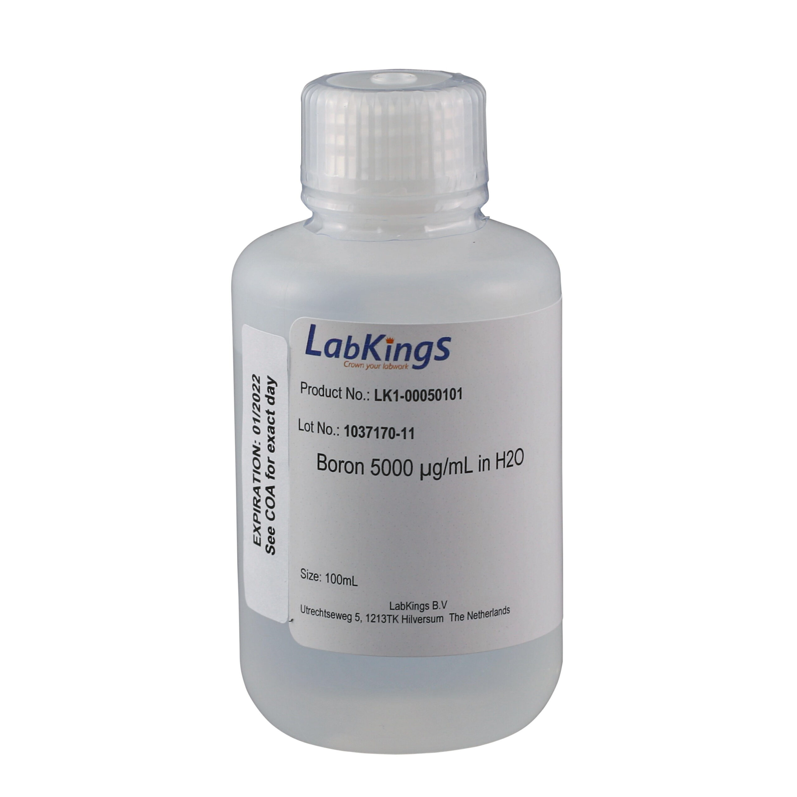 Boron 5,000 mg/L 100 ml (H3BO3), H2O, 500ml Boron 5,000 mg/L 100 ml (H3BO3), H2O, 500ml