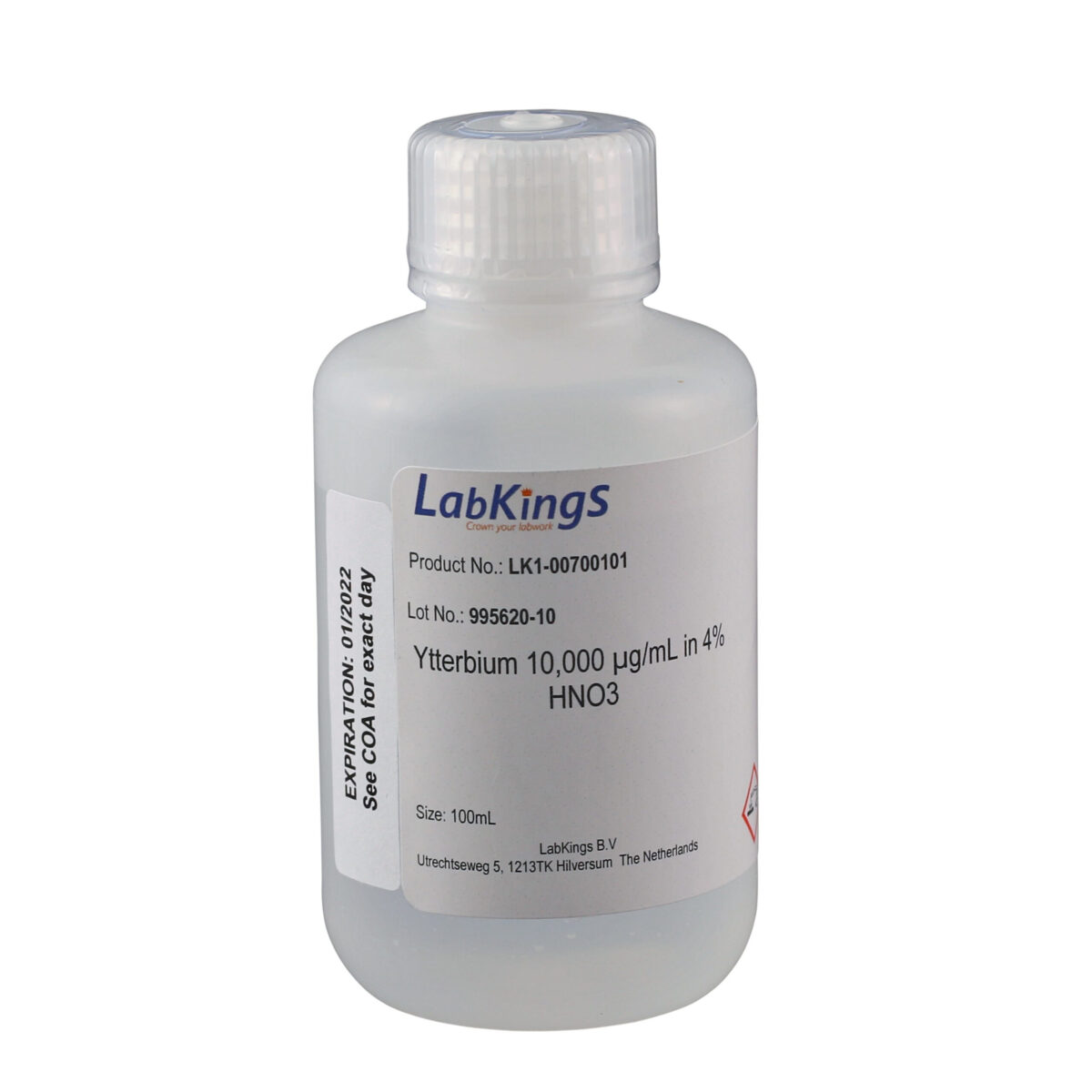 Ytterbium 10,000 mg/L (Yb2O3), 4% HNO3, 250ml