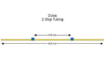 Flared Solva 2-stop tubing Blue-Blue 12 pack