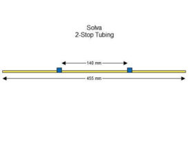 Flared Solva 2-stop tubing Blue-Blue 12 pack