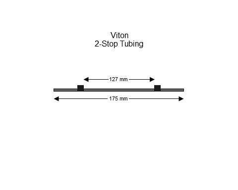 Flared Viton 2-stop tubing, Black-Black 12 pack
