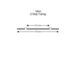 Flared Viton 2-stop tubing, White-White 12 pack