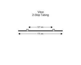 Flared Viton 2-stop tubing, Gray-Gray 12 pack