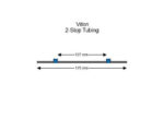 Flared Viton 2-stop tubing, Blue-Blue 12 pack