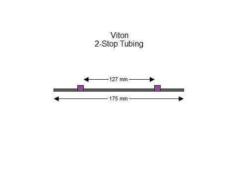 Flared Viton 2-stop tubing, Purple-Purple 12 pack