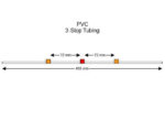 Flared PVC 3-Stop Tubing, Orange-Red-Orange 12 pack