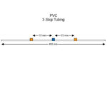 Flared PVC 3-Stop Tubing, Orange-Blue-Orange 12 pack