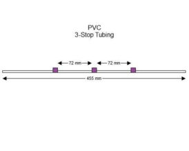 Flared PVC-3-Stop Tubing, Purple-Purple-Purple 12 pack