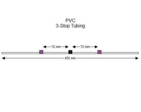 Flared PVC-3-Stop Tubing, Purple-Black-Purple 12 pack