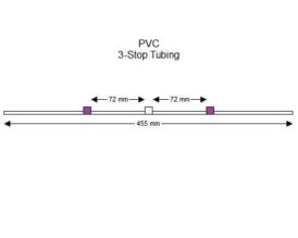 Flared PVC-3-Stop Tubing, Purple-White-Purple 12 pack