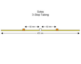 Flared Solva 3-Stop Tubing, Orange- White-Orange 12 pack