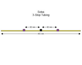 Flared Solva 3-Stop Tubing, Purple-Black-Purple 12 Pack